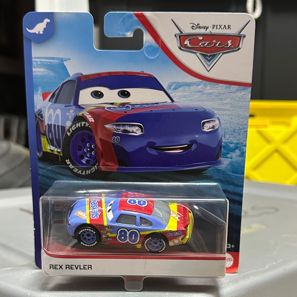 Mattel Disney Pixar Cars Rex Revler Toy - Blue, Red, Yellow